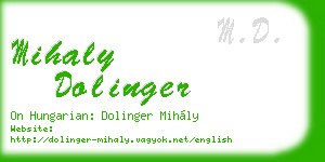 mihaly dolinger business card